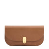 Atelier | Women's clutch bag in leather color chocolate