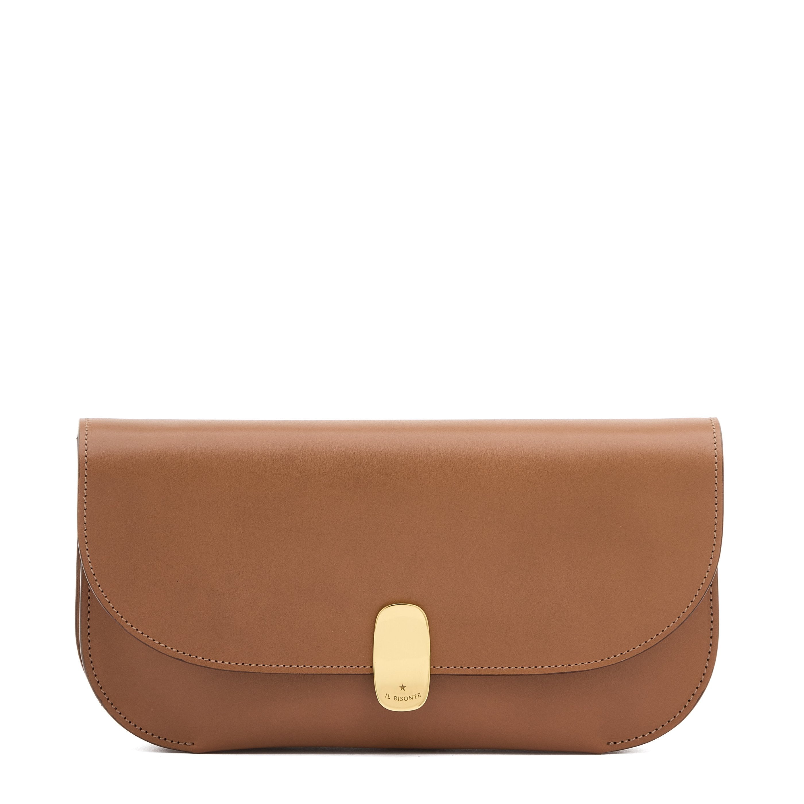 Atelier | Women's clutch bag in leather color chocolate