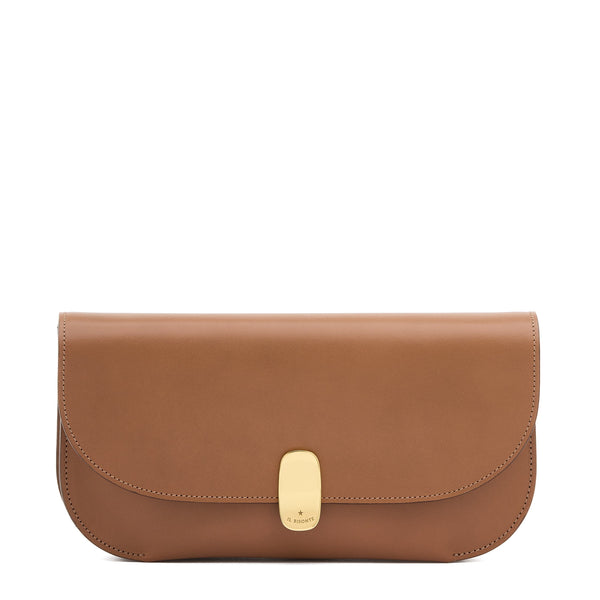 Atelier | Women's clutch bag in leather color chocolate