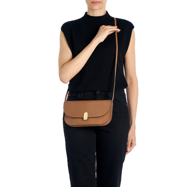 Atelier | Women's clutch bag in leather color chocolate