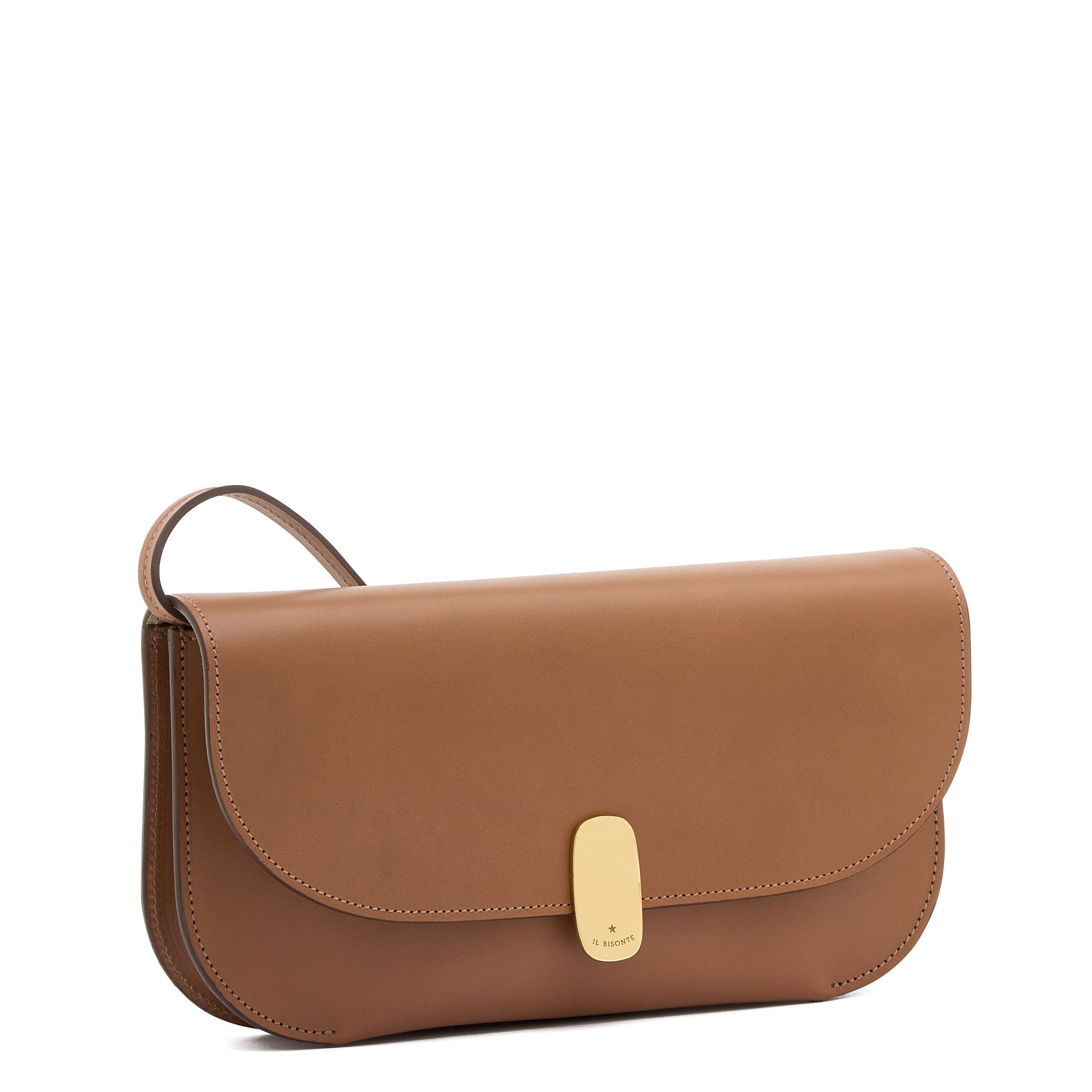 Atelier | Women's clutch bag in leather color chocolate