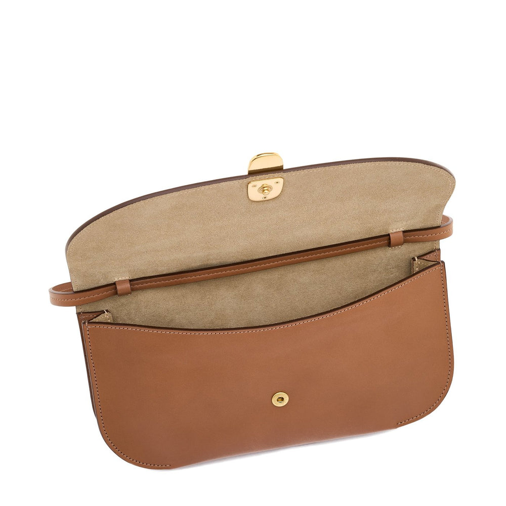 Atelier | Women's clutch bag in leather color chocolate
