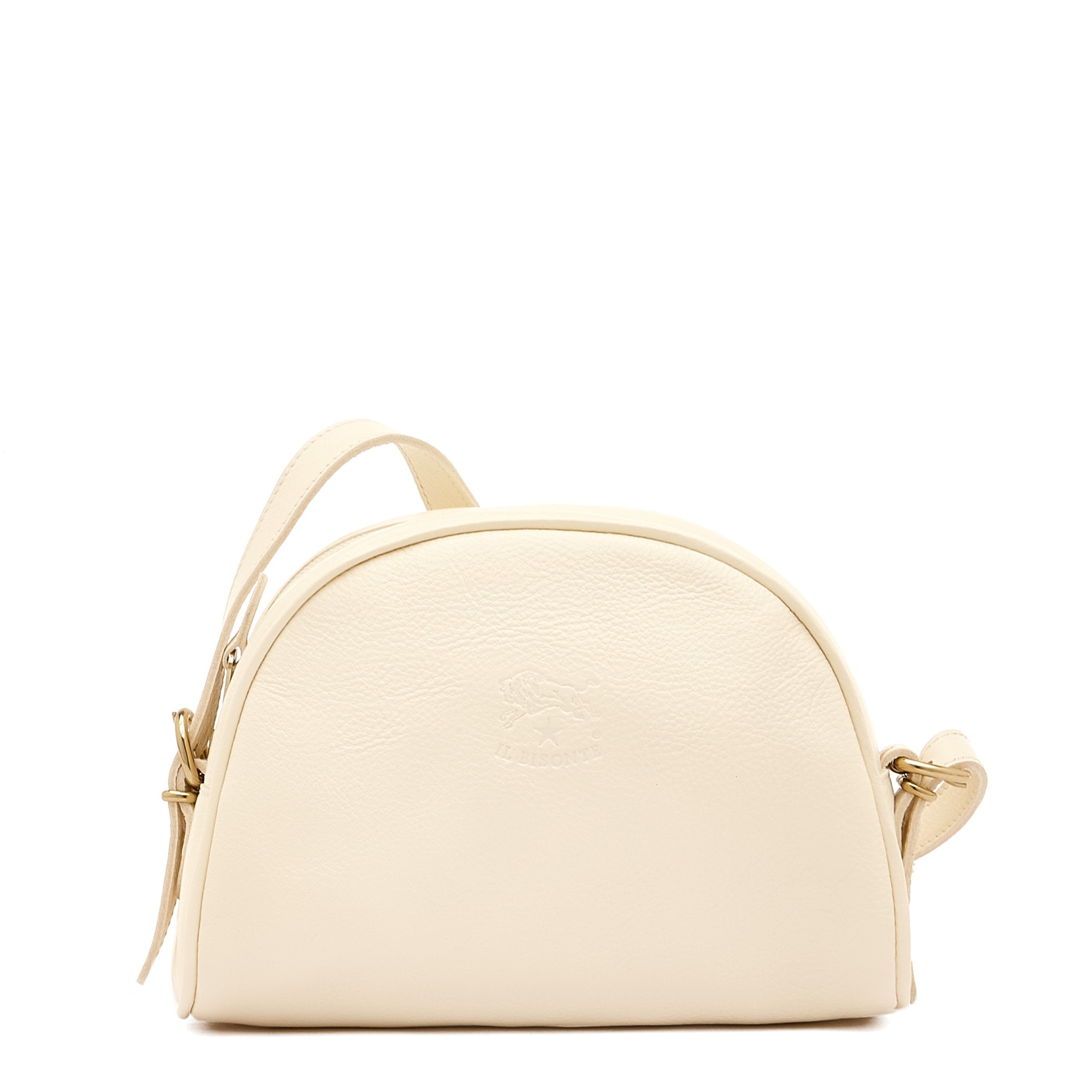 Women's crossbody bag in leather color milk
