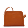 Women's crossbody bag in leather color caramel