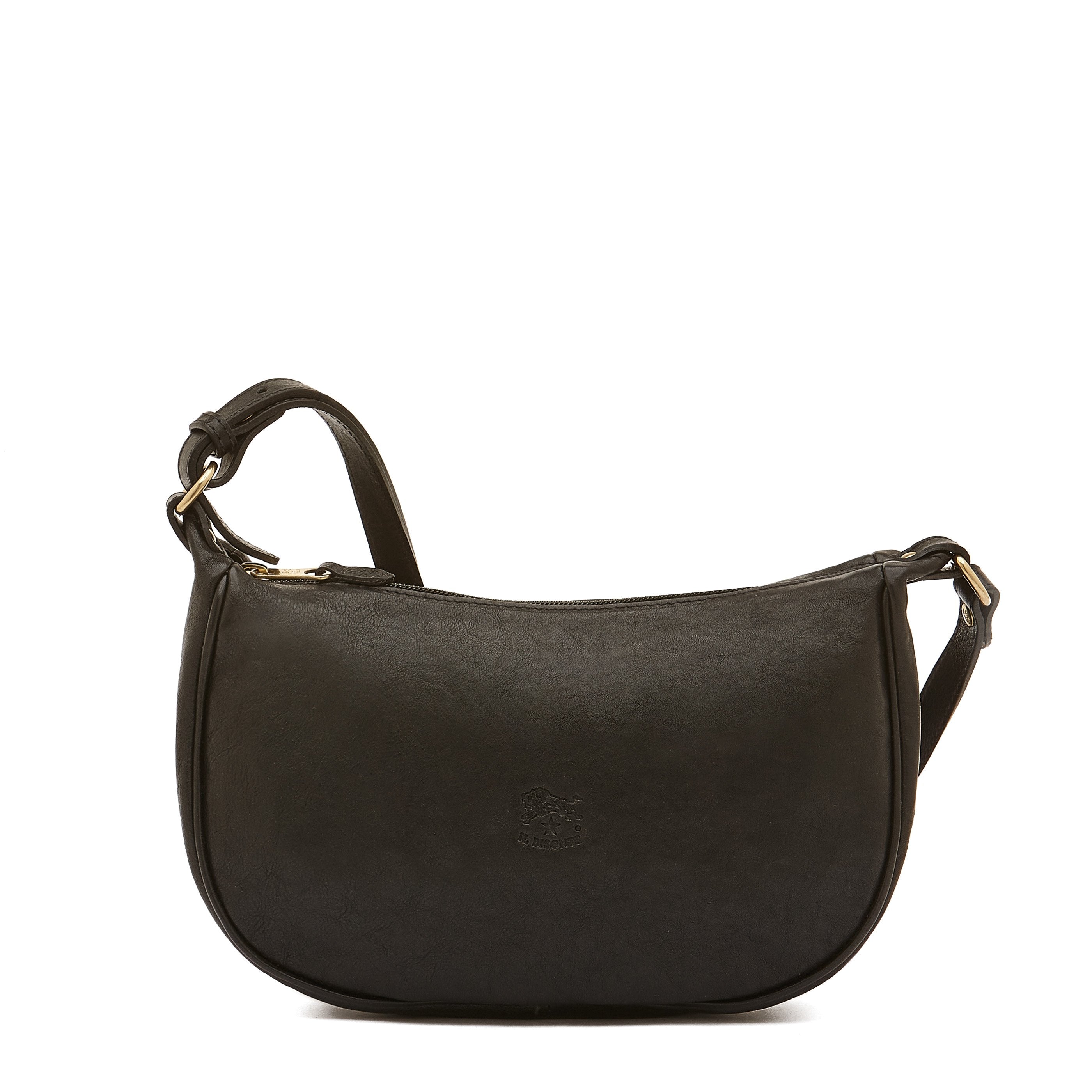 Women's crossbody bag in vintage leather color black