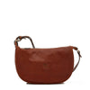 Women's crossbody bag in vintage leather color sepia