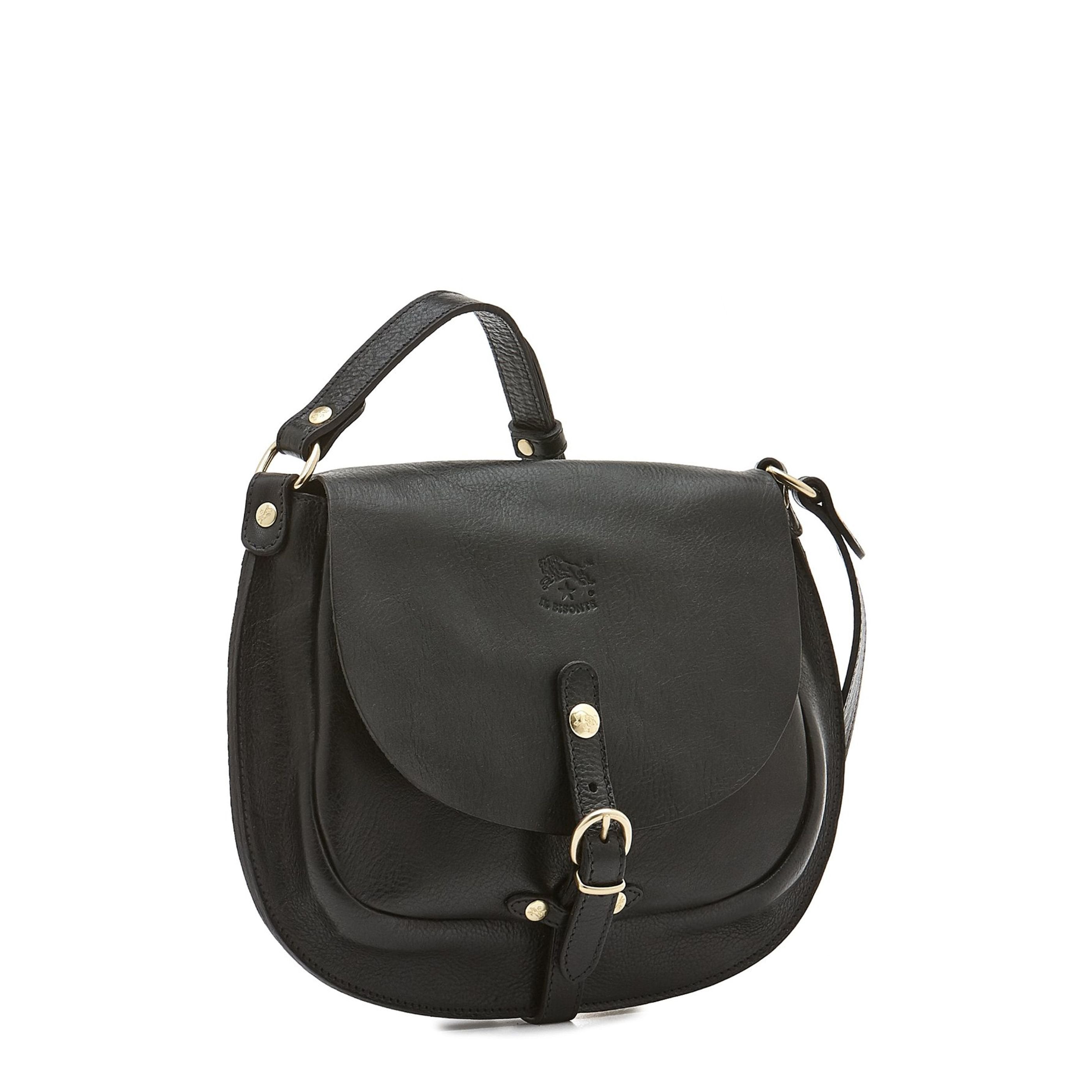 Gaia  | Women's crossbody bag in leather color black