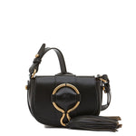 Loop | Women's crossbody bag in leather color black