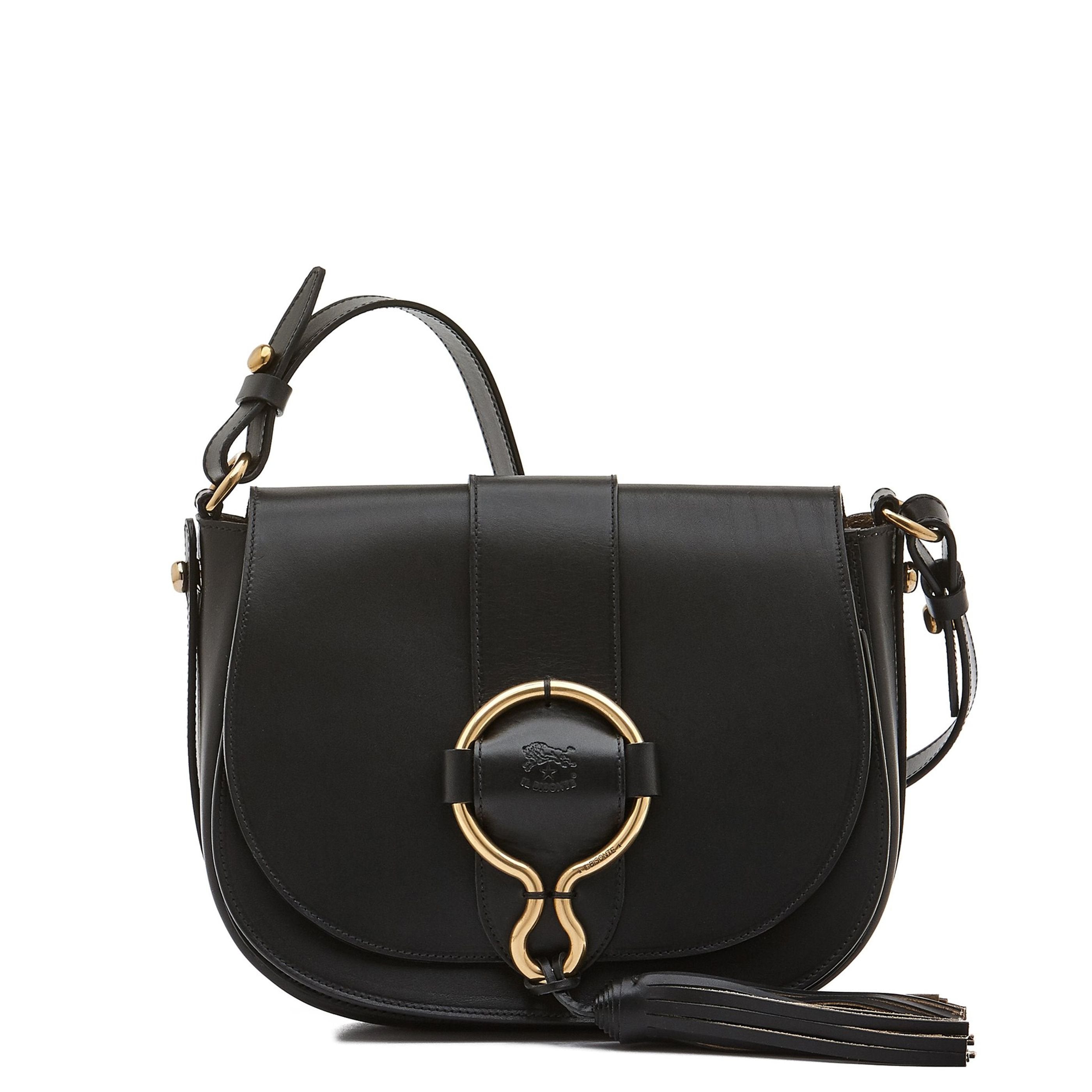 Loop  Women's crossbody bag in leather color black – Il Bisonte