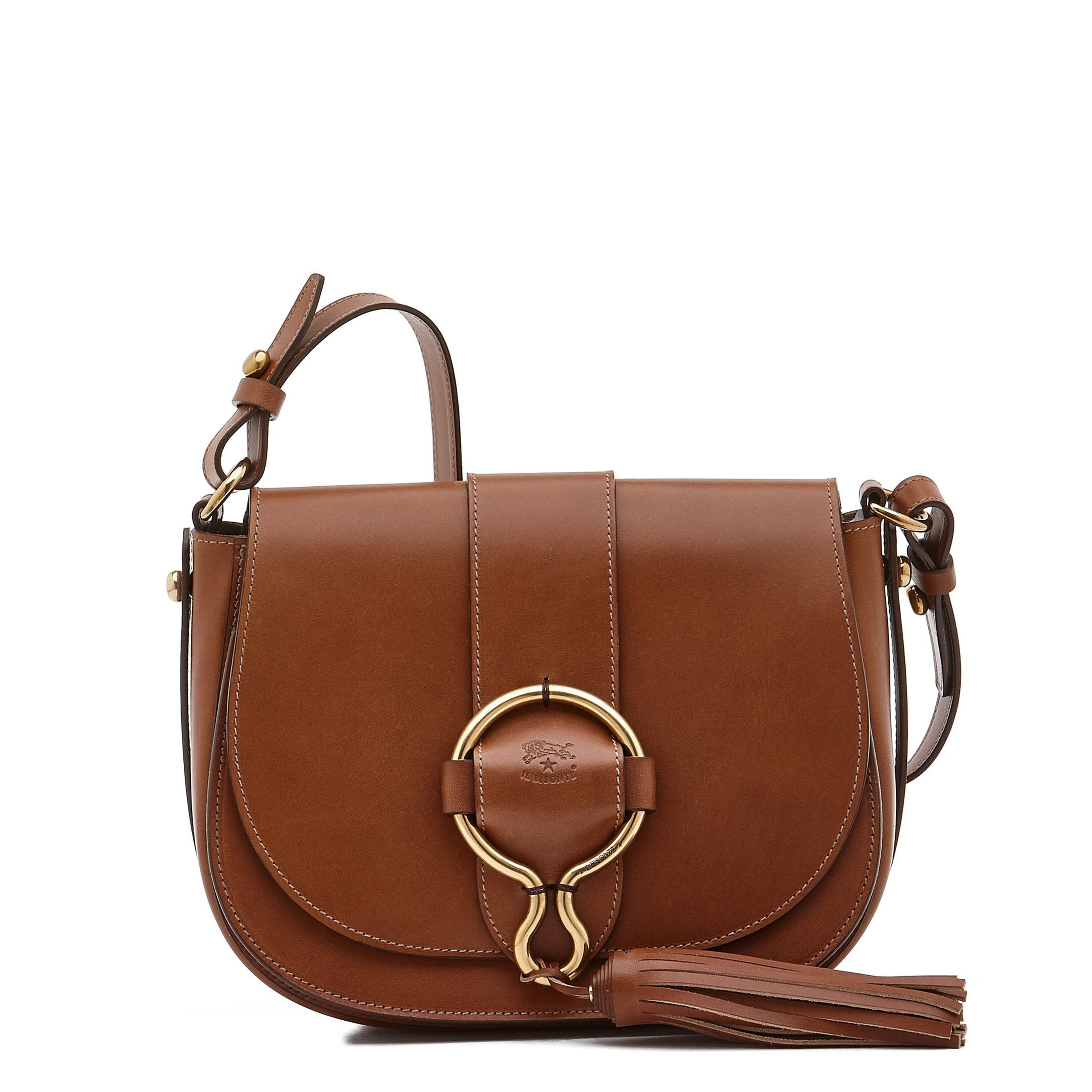 Loop | Women's Crossbody Bag in Leather color Chocolate