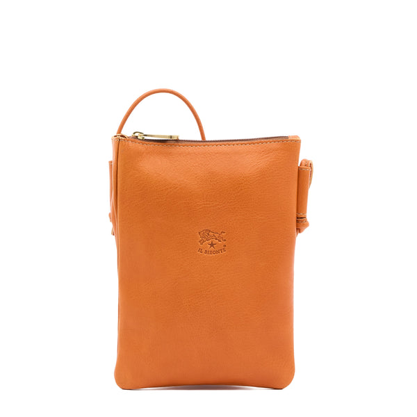 Lisa | Women's crossbody bag in leather color caramel