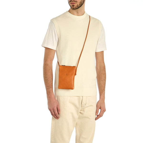 Lisa | Women's crossbody bag in leather color caramel