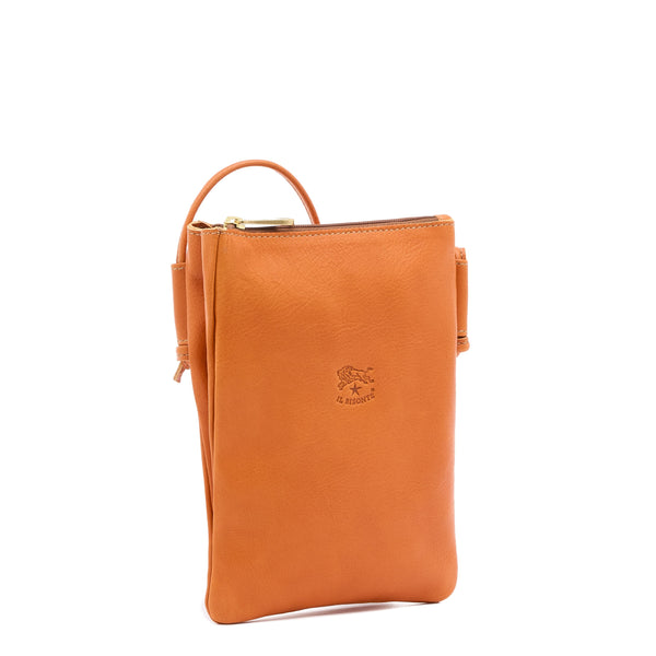 Lisa | Women's crossbody bag in leather color caramel