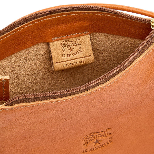 Lisa | Women's crossbody bag in leather color caramel