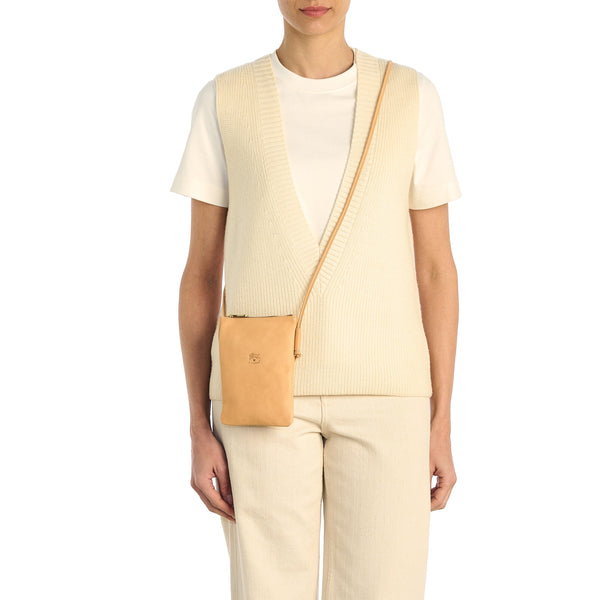 Lisa | Women's crossbody bag in leather color natural