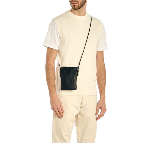Elisa | Women's crossbody bag in leather color black