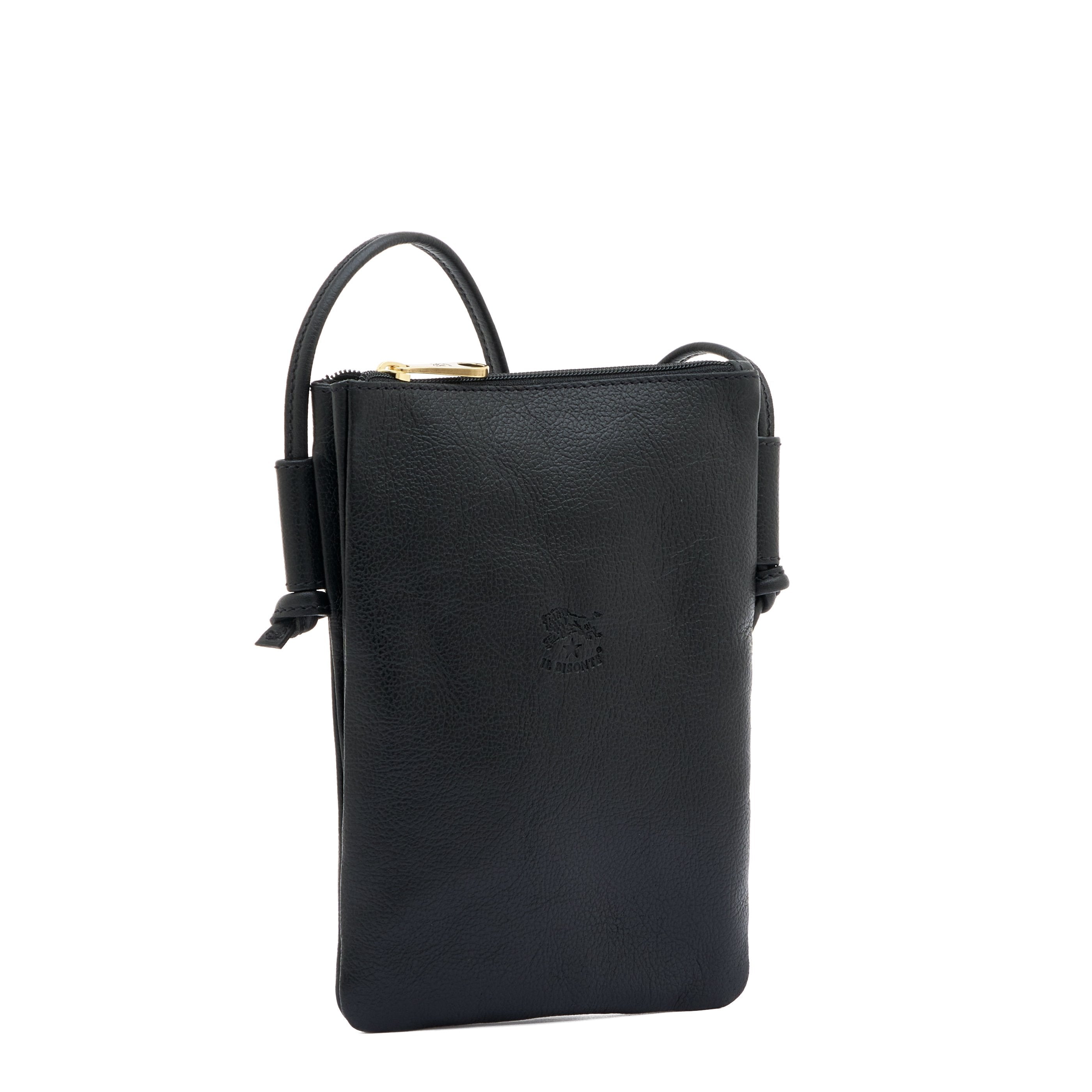Elisa | Women's crossbody bag in leather color black — 
side view
 — 3 of 5