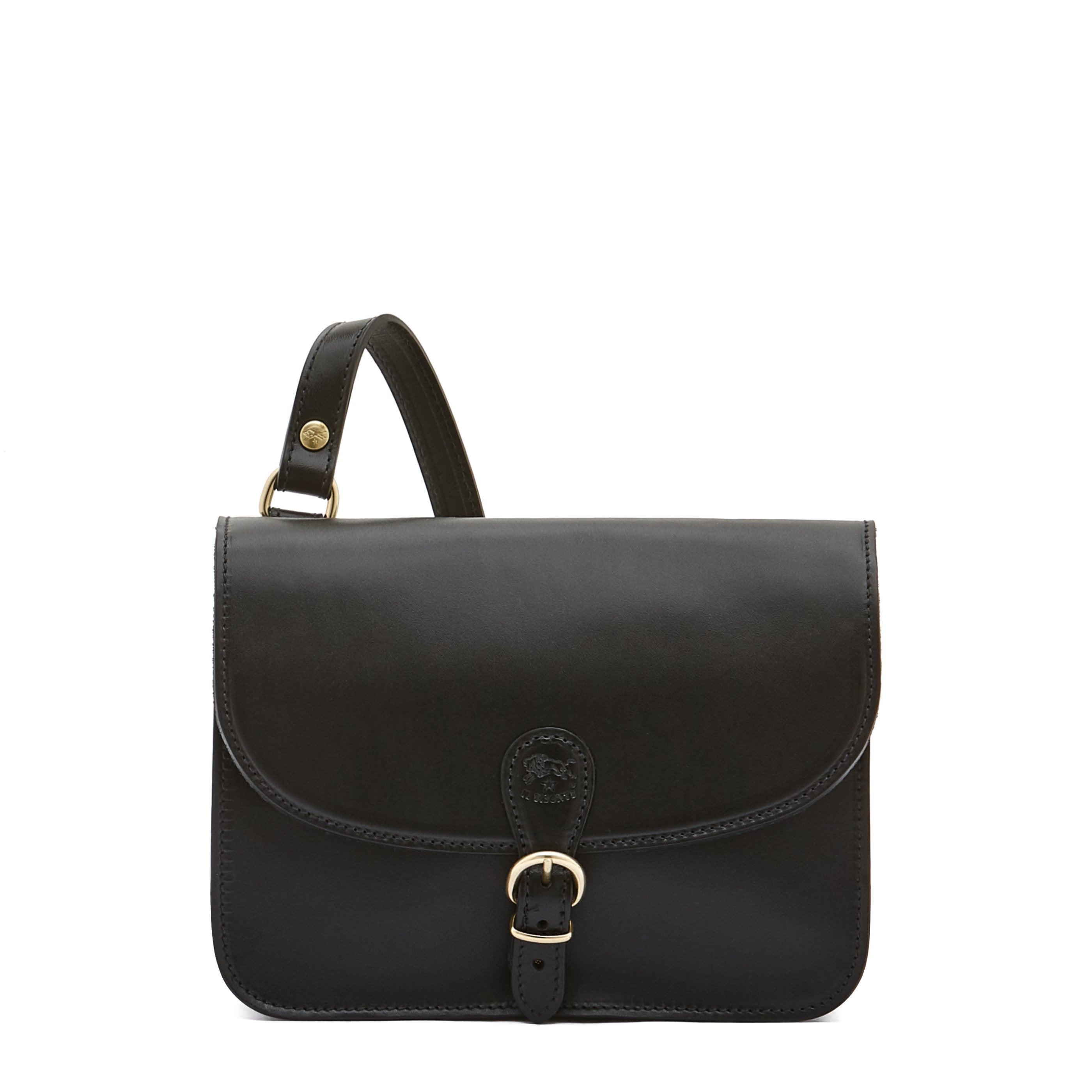 Salina | Women's crossbody bag in leather color black