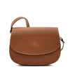 Salina | Women's crossbody bag in leather color chocolate