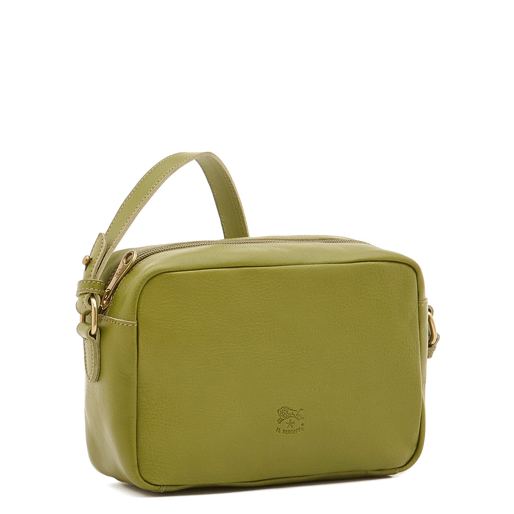 Salina | Women's crossbody bag in leather color seaweed — 
side view
 — 3 of 4
