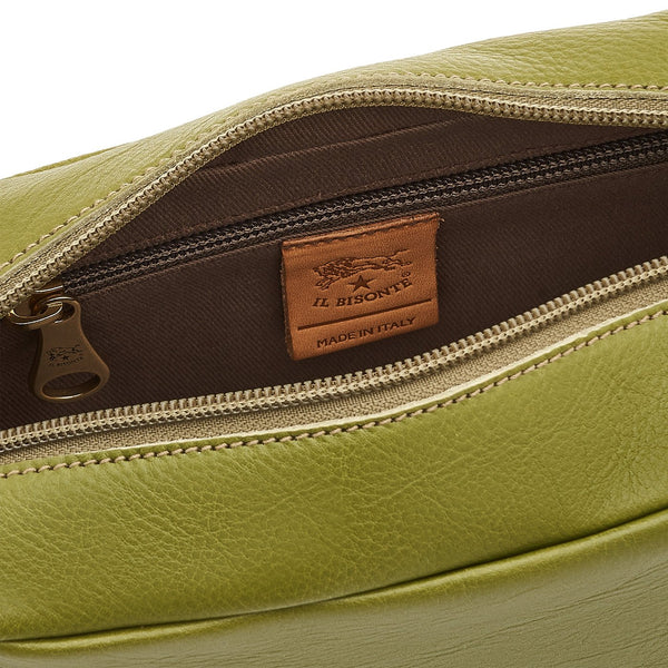 Salina | Women's crossbody bag in leather color seaweed