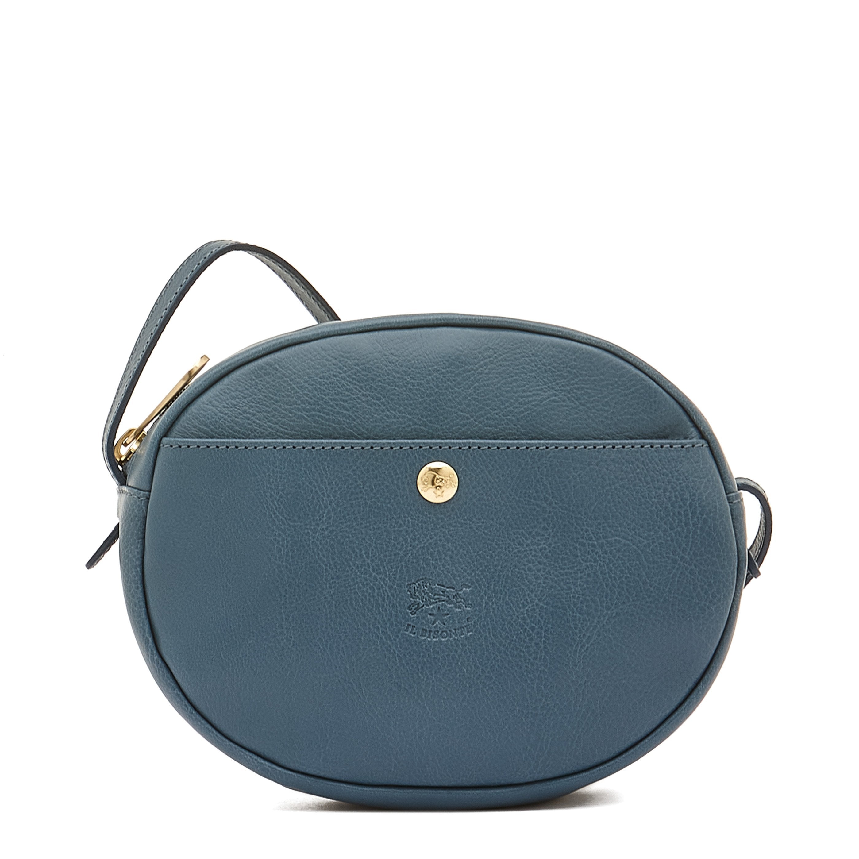 Rubino | Women's crossbody bag in leather color blue denim