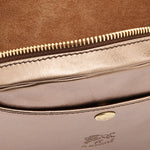 Rubino | Sac bandouliere pour femme en cuir métallisé couleur métallique bronze