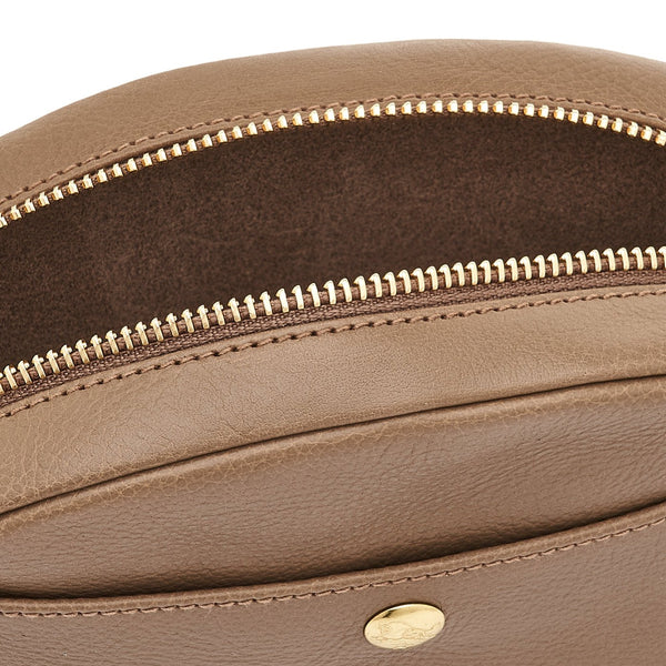 Rubino | Women's crossbody bag in leather color light grey