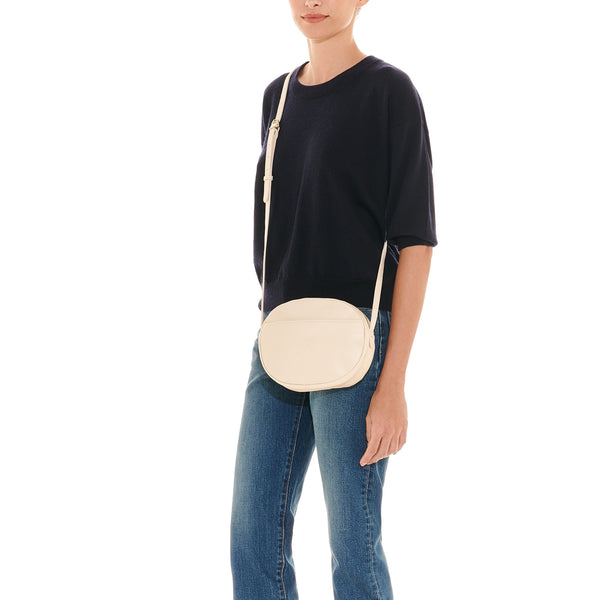 Rubino | Women's Crossbody Bag in Leather color Ivory
