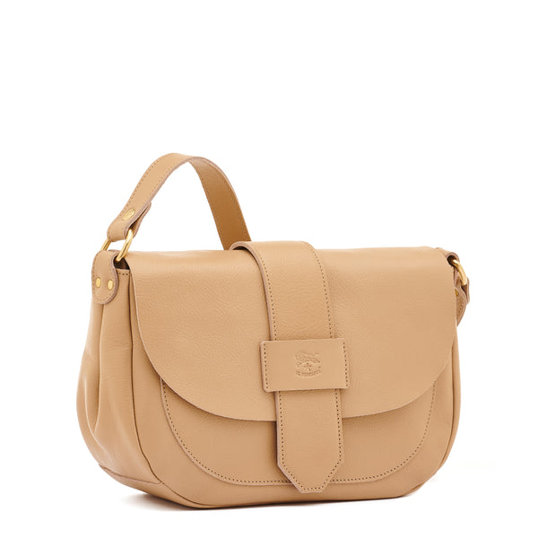 Fausta Medium | Women's crossbody bag in leather color caffelatte