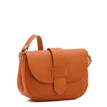 Fausta Medium | Women's crossbody bag in leather color caramel