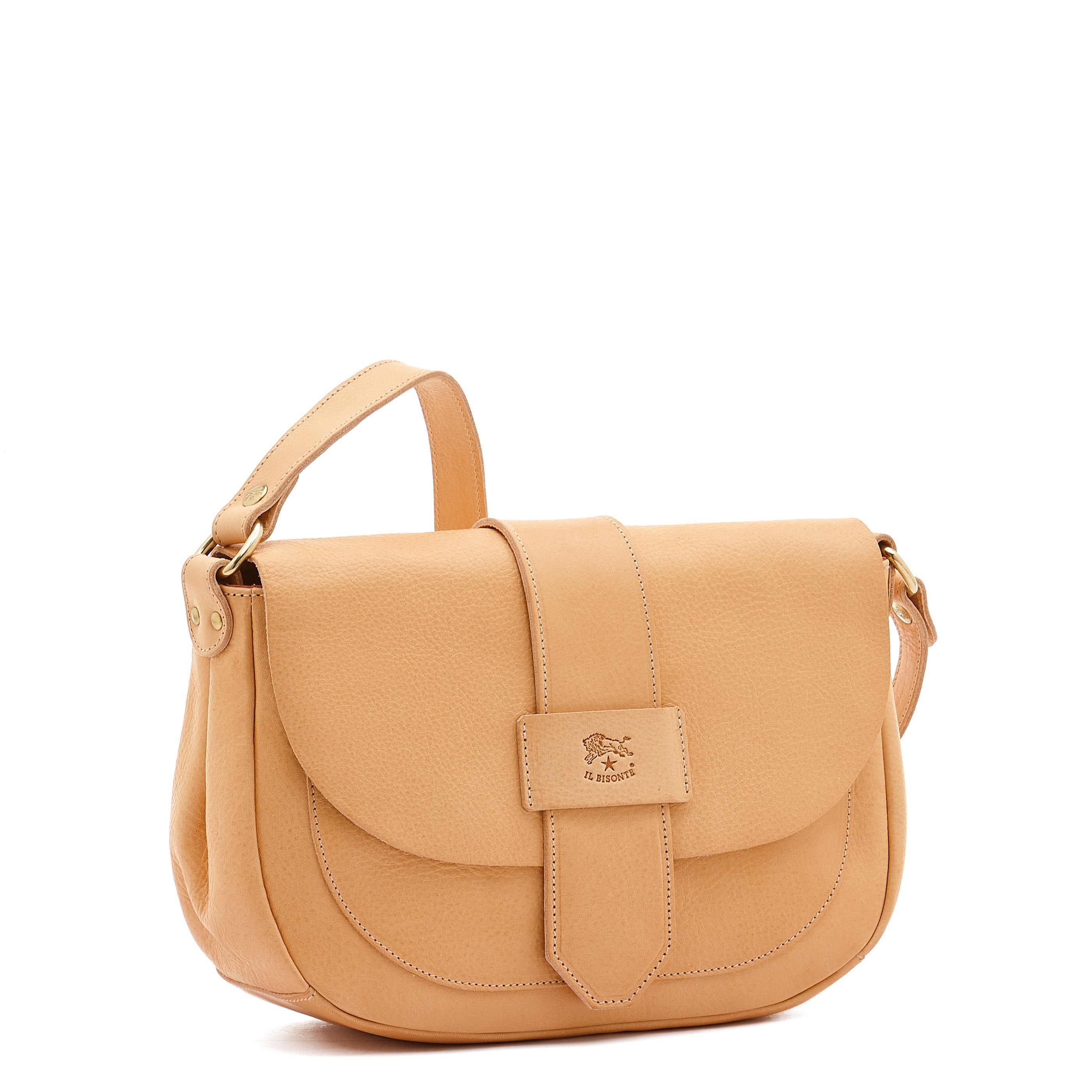 Fausta Medium Women's crossbody bag in leather color natural