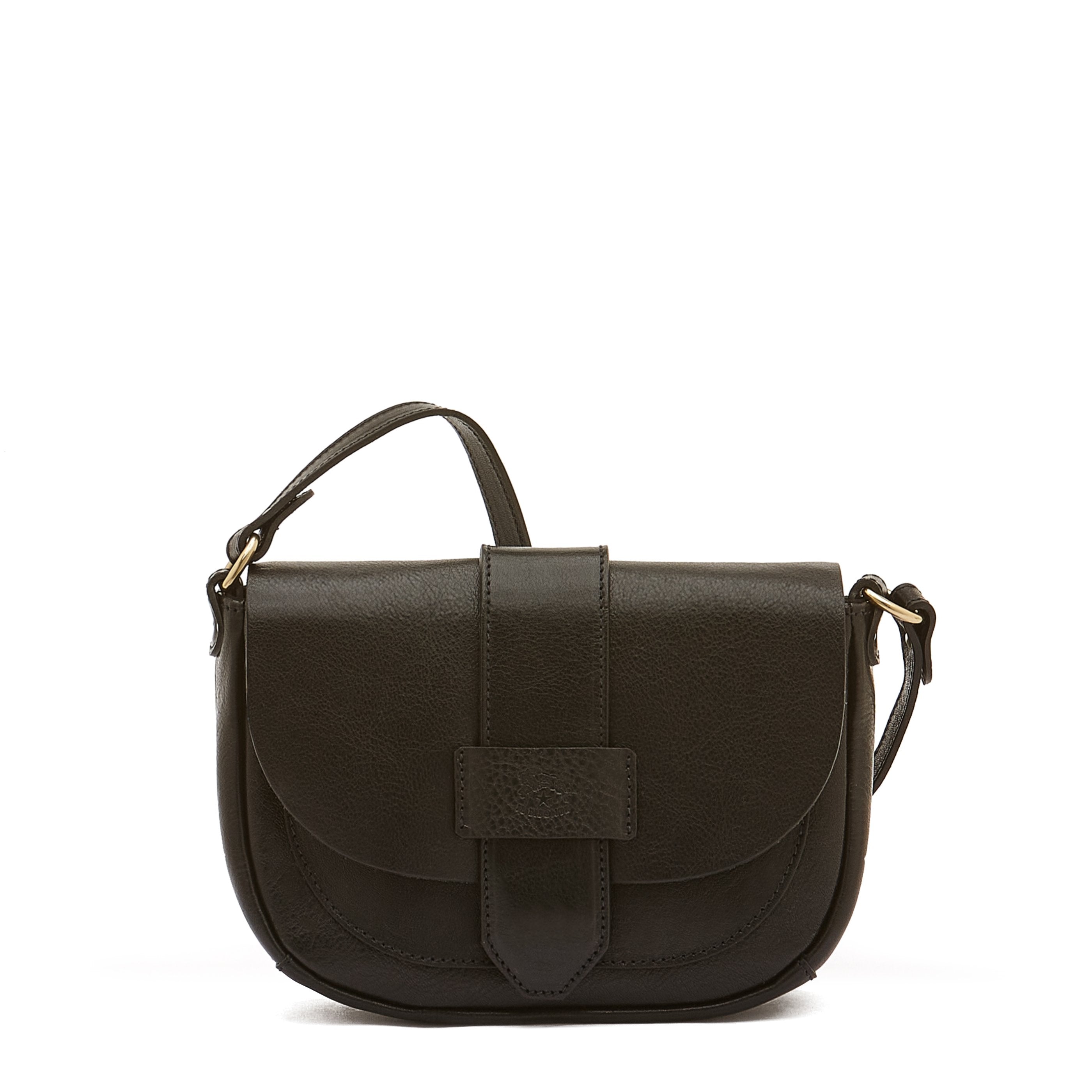Fausta Small | Women's crossbody bag in leather color black