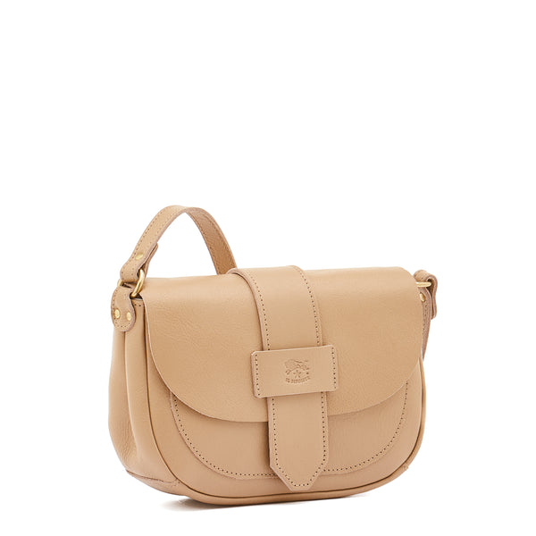 Fausta Small | Women's crossbody bag in leather color caffelatte