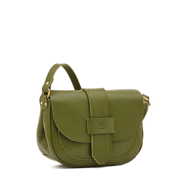 Fausta Small | Women's crossbody bag in leather color cypress