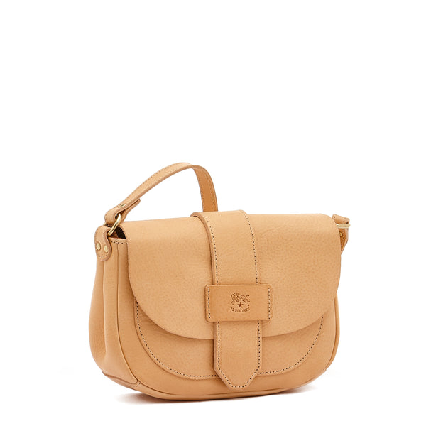 Fausta Small | Women's crossbody bag in leather color natural