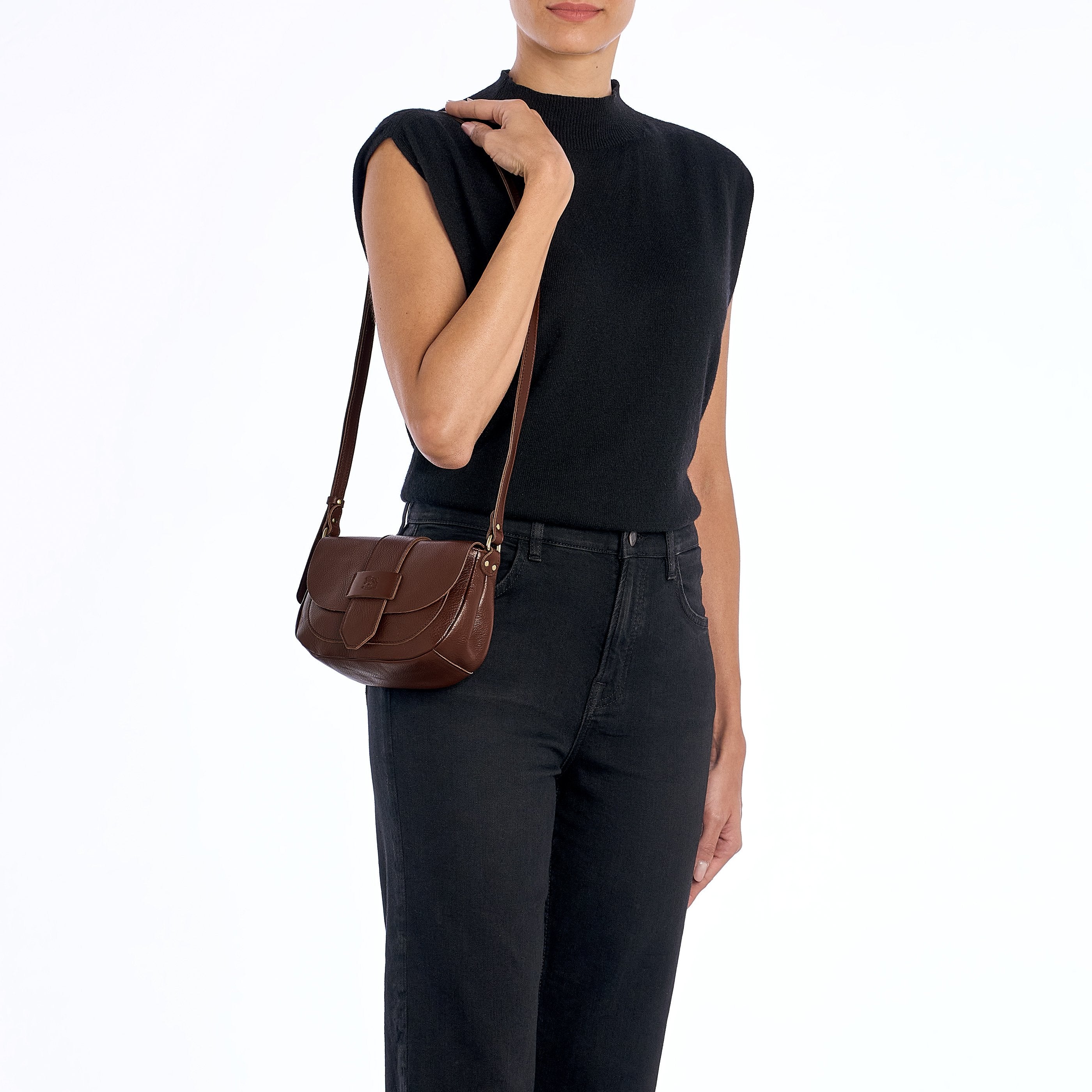 Fausta Small | Borsa a tracolla da donna in pelle colore arabica