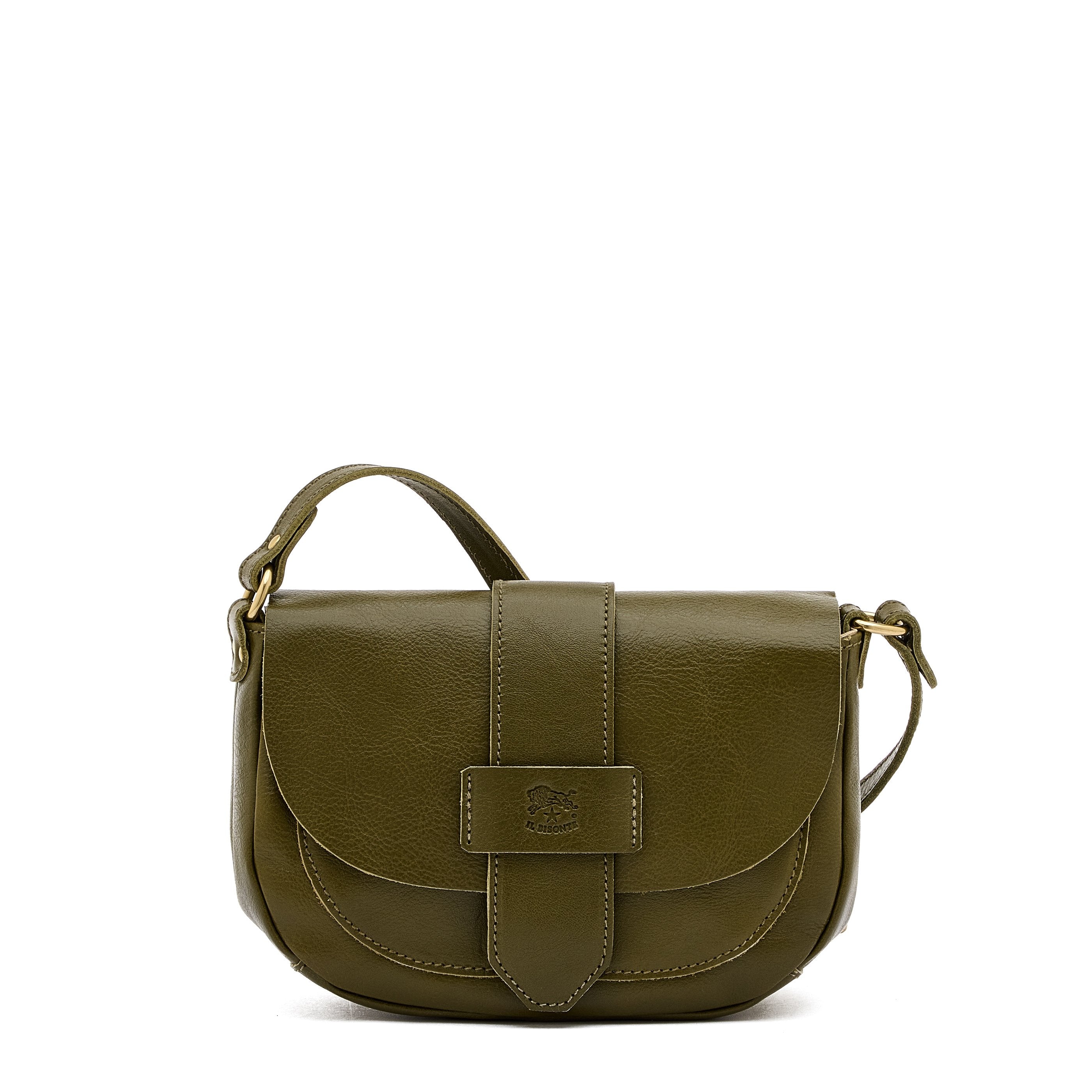 Fausta Small | Sac bandouliere pour femme en cuir couleur vert rugiada