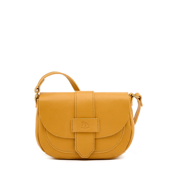 Fausta Small | Women's crossbody bag in leather color meriggio yellow