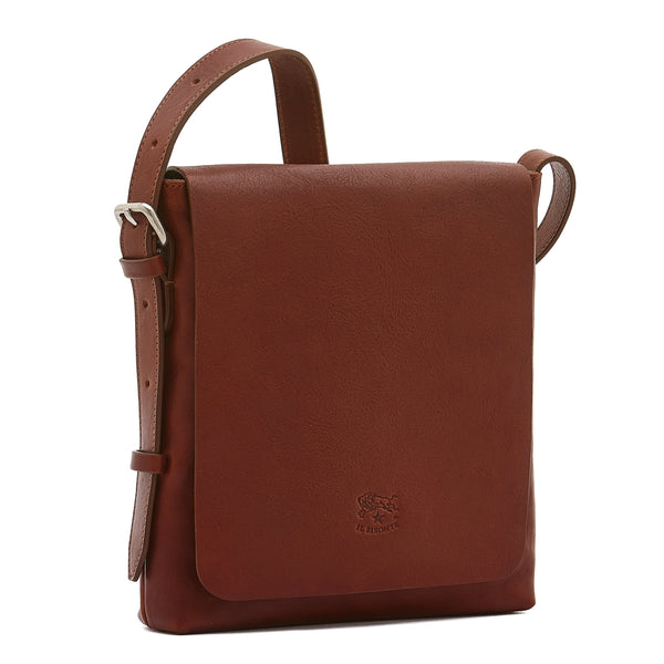 Brolio | Men's crossbody bag in vintage leather color sepia