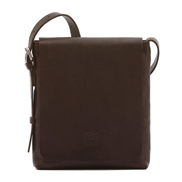 Brolio | Men's crossbody bag in vintage leather color coffee