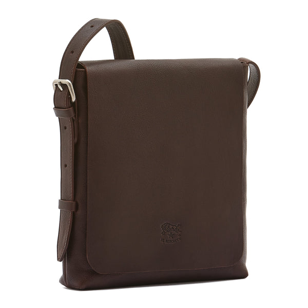 Brolio | Men's crossbody bag in vintage leather color coffee
