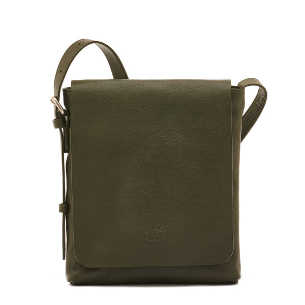 Brolio | Men's crossbody bag in vintage leather color forest