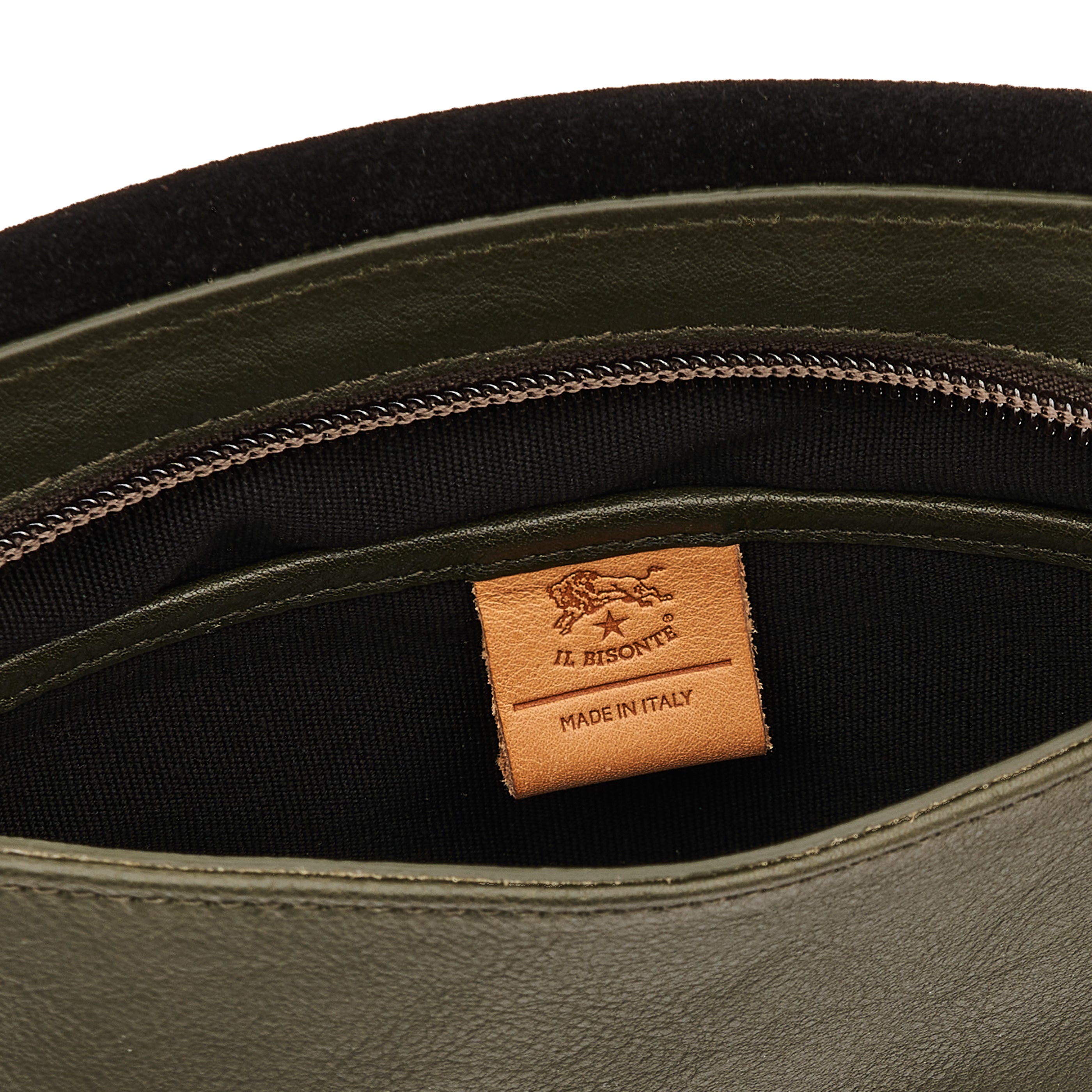 Brolio | Men's crossbody bag in vintage leather color forest