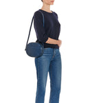 Rubino | Women's crossbody bag in leather color blue