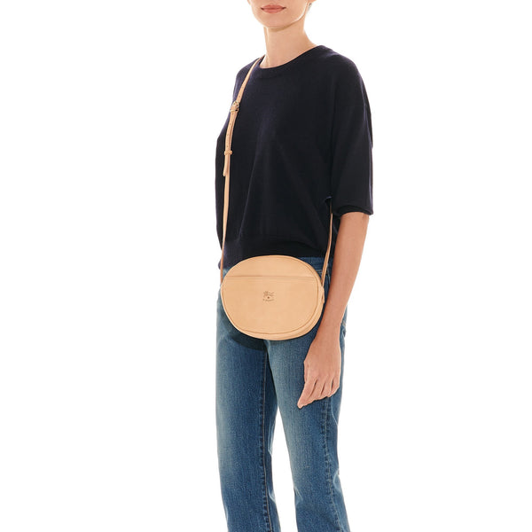 Rubino | Women's crossbody bag in leather color natural