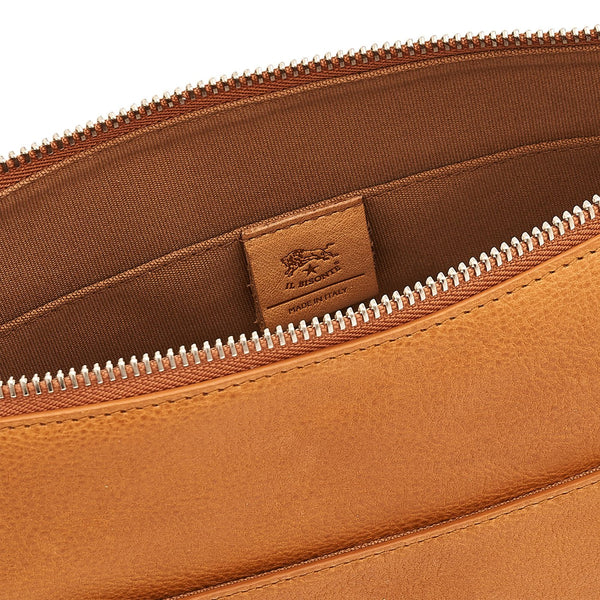 Oriuolo | Men's crossbody bag in vintage leather color natural