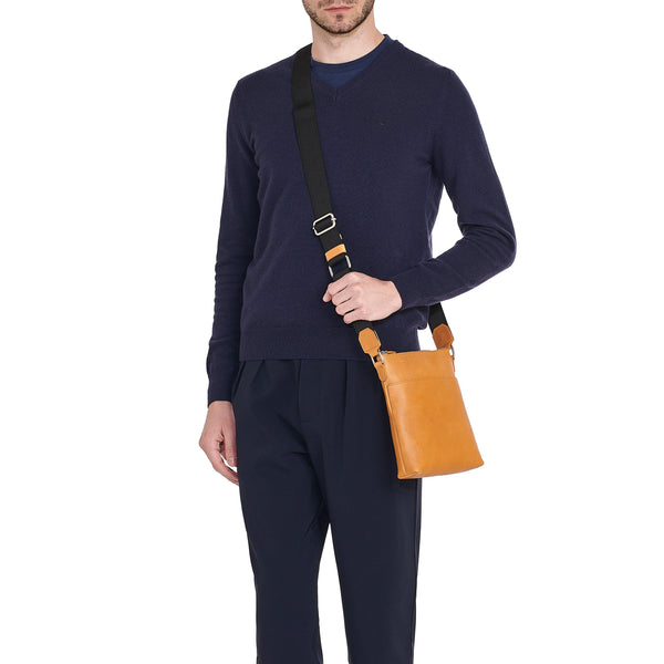 Borsa Da Uomo Vintage In Vera Pelle – Piccola Marsupio Da Vita In Pelle Di Mucca – Fatto A Mano - Foto 2