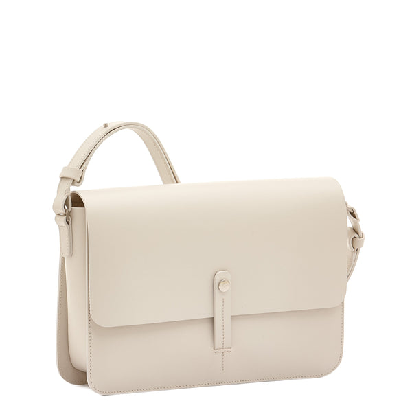 Tondina | Women's crossbody bag in leather color white seal