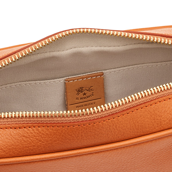 Oliveta | Women's crossbody bag in leather color caramel